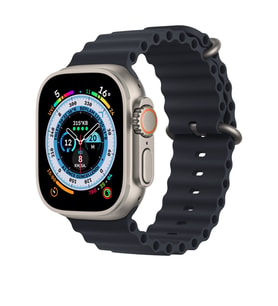 Apple Watch 44/45/46/49mm Kordon Oluklu Geçmeli Silikon Band 75 2/3/4/5/6/se/7/8 (Gece Mavisi)