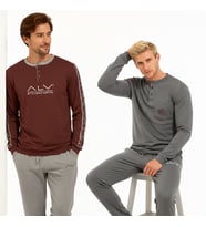 Erkek Pamuklu 2 Adet 2'li Pijama Takımı BB2230