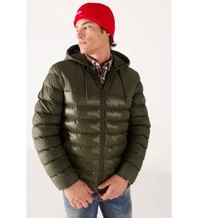 Wrangler Kapüşonlu Regular Fit Haki Erkek Şişme Mont - W232008801