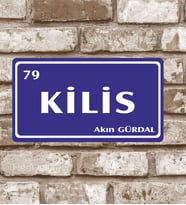 Kişiye Özel Metal Plaka Kilis 79 Retro Poster (29X15)