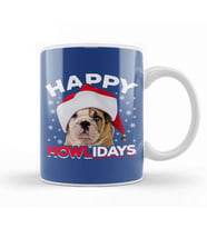 Happy Howlidays Christmas Dog Kupa Bardak Porselen