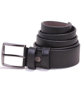 Dagoster DMK26-352 Siyah 4 cm Suni Deri Erkek Kemer