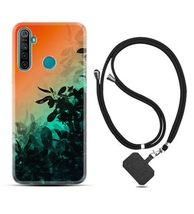Realme 5i 5 Pro 6i 7 Pro 8 Kılıf Boyun Askılı Silikon Güzel Çiçekler 1712