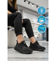 United Colors Of Benetton Siyah Fileli Hafif Esnek Hafızalı Taban Unisex Spor Ayakkabı BNI-11500 G