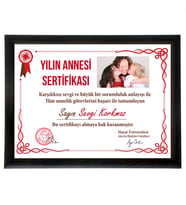 Kişiye Özel Yılın En İyi Annesi Sertifikası Anneye Hediye