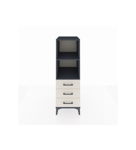 Kronos Dolap 2 Raflı 3 Çekmeceli 44x59x134 Antrasit-Aytaşı