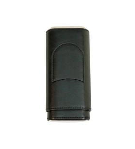 Cohiba Siyah Kesici Bölmeli Üçlü Deri Puro Kılıfı
