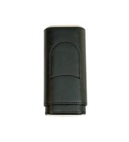 Cohiba Siyah Kesici Bölmeli Üçlü Deri Puro Kılıfı