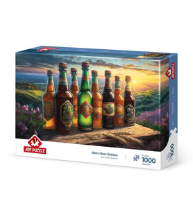 Art Puzzle Retro Bira Şişeleri 1000 Parça Puzzle