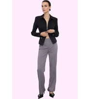 Kadın Yüksek Bel Straight Pantolon Dokuma Kumaş Casual Günlük Hafta Sonu Dayanıklı Malzeme (Mint)