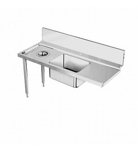 Electrolux Professional Konveyörlü Tip Bulaşık Makineleri İçin Evyeli Ve Boşaltma Delikli Ön Yıkama Tezgahı, Soldan>sağa, 1700 Mm BHRPTBH16L