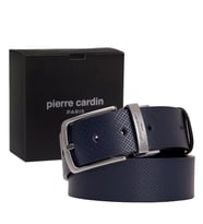 Pierre Cardin Çift Yönlü Deri Erkek Kemer (En 4 cm) PC4099 (Lacivert)