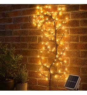96 LED Güneş Enerjili Sarmaşık LED Aydınlatma – Su Geçirmez Dekoratif Bahçe, Balkon, Teras ve Duvar Işığı