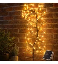 96 LED Güneş Enerjili Sarmaşık LED Aydınlatma – Su Geçirmez Dekoratif Bahçe, Balkon, Teras ve Duvar Işığı