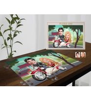 BK Gift Kişiye Özel Sevgililer Karikatürlü 1000 Parça Profesyonel Puzzle-9