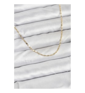 Mey İthalat® CM 14K Gold Renk Ezme Zincir Model 60 cm Kadın Kolye