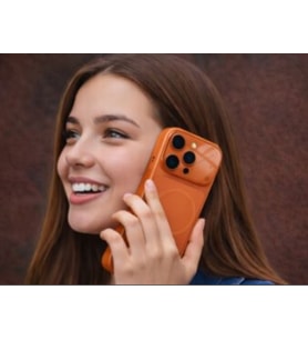 AG Glass İphone 15 Pro Telefon Kılıfı (Turuncu)