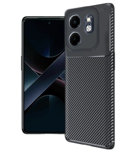 İnfinix 50I 4G Kılıf Auto Focus Karbon Kapak - Siyah