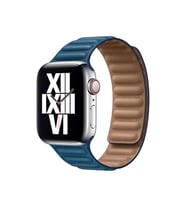 Apple Watch 38mm Uyumlu Kordon Suni Deri Baklalı KRD-34 Kayış