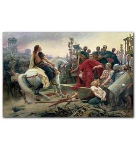 Cakatabloo Vercingetorix Jül Sezar'a Meydan Okuyor MDF Tablo