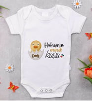 BK Kids İsimli Halasının Minik Kuşu Tasarımlı Bebek Body Zıbın - Model 1