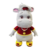 Süslü Hipo Amigurumi Organik Oyuncak
