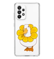 Samsung Galaxy A53 Uyumlu Tatlı Ördek Desenli Şeffaf Telefon Kılıfı