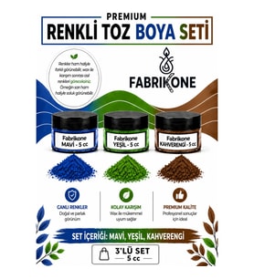 3'lü Set Premium Parafin Soya Wax Toz Mum Boyası Hobi Seti - 5 cc (Mavi, Yeşil, Kahverengi) BKFAB3MYKH5G