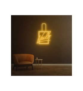 Nails Yazılı Oje Figürlü Güzellik Salonlarına Özel Neon Tabela
