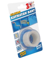 Silikon Kaynayan Çok amaçlı Bant Boru patlak Bandı 3Katına Kadar Esner Su Altında Uygulanabilir 25x1,5Mt-Şeffaf