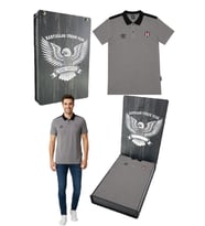 Beşiktaş Orijinal Lisanslı Umbro Gri Polo T-shirt Lazer Kutu Hediyeli