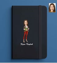 Kişiye Özel Kadın Model 13x21 Siyah Defter-34