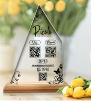 BK Gift Restoran & Cafe & Barlara Özel Ahşap Standlı Pleksi QR Kod Menü, Cafe&Bar için QR kodlu Tabela, QR kodlu Masa Dekoru-20