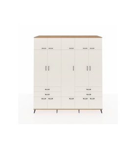 Kronos Dolap 11 Raflı 4 Çekmeceli 2 Askılı 220x59x243 Çam-Aytaşı/Aytaşı