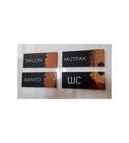 Dekoratif Aynalı Kapı Tabelası Pleksi - Mutfak