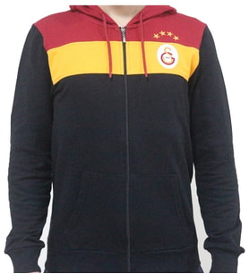 Galatasaray Çocuk Orijinal Kapüşonlu Ceket (Siyah)