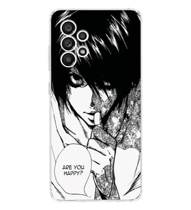 Samsung Galaxy A52 Uyumlu Death Note Tasarımlı Şeffaf Telefon Kılıfı