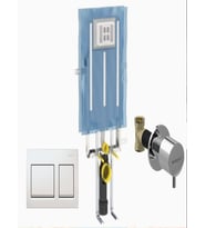 Geberit Alpha Kombifix 8cm Gömme Rezervuar Set    115.045.11.5 - 110.174.00.1 - 616.004.21.1