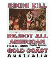 Bikini Kill All American Gold Coast Reddet Tablo Ahşap Poster Dekoratif