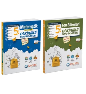 ÇANTA YAYINLARI 5. Sınıf Matematik + Fen Bilimleri Etkinlikli Kazanım Sıralı Soru Bankası