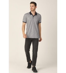 ALEXANDERGARDI JAKARLI POLO YAKA T-SHİRT (E21-8101) (Lacivert)