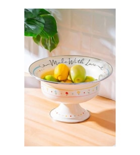Emaye Ayaklı Meyvelik 28 cm – Modern ve Şık Tasarım