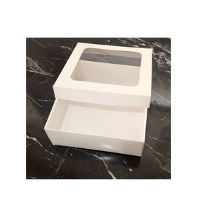 19x19x7 BEYAZ ASETAT KAPAKLI KUTU 25 'Lİ
