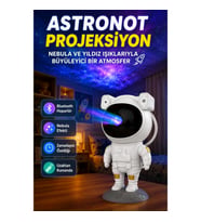 Astronot Nebula Yıldız ve Ay Projeksiyon Lambası – Bluetooth, Uzaktan Kumanda ve Zamanlayıcı