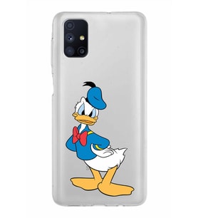Samsung Galaxy M51 Kapak Donald Duck Tasarımlı Şeffaf Silikon Kılıf