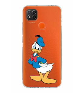 Xiaomi Redmi 10A  Kamera Korumalı Kapak Donald Duck Tasarımlı Şeffaf  Kılıf