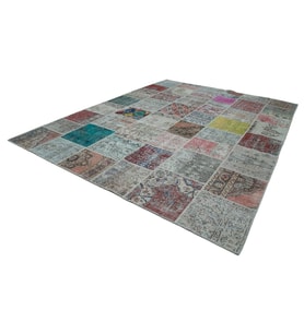 Çok Renkli Bohem Tarz Patchwork Salon Halısı El Dokuma Orta Havlı Modern Ev Dekoru
