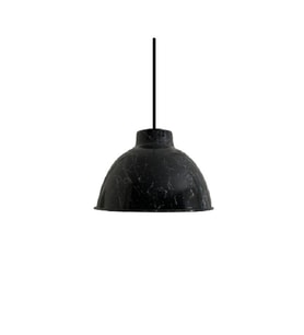 Rsylight Retro Siyah Üzeri Beyaz Desenli Dekoratif Tekli Rustik Metal Sarkıt Avize 43 Cm