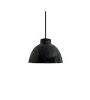 Rsylight Retro Siyah Üzeri Beyaz Desenli Dekoratif Tekli Rustik Metal Sarkıt Avize 43 Cm