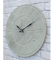 Markakanvas Beton Renkli Duvar Saati (Çap 50 cm - 80 cm ) (Gri)